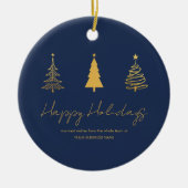 ブルーモダンビジ企業のネスホリデー セラミックオーナメント (正面)