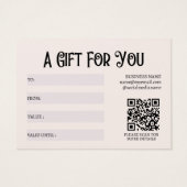 ブルーモダンピンクメリークリスマスギフトカード (裏面)