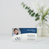 ブルーモダンフォトエ実在ステート 名刺 (スタンド正面)