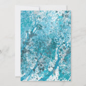 ブルーモダンフォレストブライダルシャワー招待 招待状 (裏面)