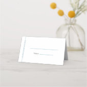 ブルーモダンフォールドバー（ユダヤ教の）バル・ミツバー座席表 プレイスカード (正面)