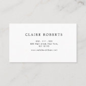 ブルーモダンフローラウェディングプランナー名刺 名刺 (裏面)