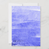 ブルーモダンフローラバロ王室のン男の子のシャワー 招待状 (裏面)