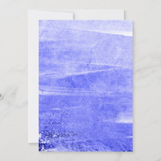 ブルーモダンフローラバロ王室のン男の子のシャワー 招待状 (裏面)