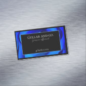 ブルーモダンフローラ名刺マグネット マグネット名刺 (インサイチュ)