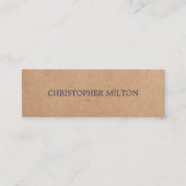 ブルーモダンプリエレガントントKraft紙コンサルタント スキニー名刺 (正面)