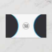 ブルーモダンプロフェッショナル企業のスキャナブル 名刺 (裏面)