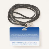 ブルーモダンプロフェッショナル名タグ バッジ (裏面ランヤード)