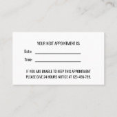 ブルーモダンプロフェッショナル歯科アポイントメントカード 予約カード (裏面)