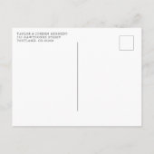 ブルーモダンプ素朴ライド写真クリスマスカード ポストカード (裏面)