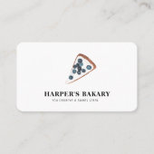 ブルーモダンベーカリー名刺 | ブルーベリーロゴ 名刺 (正面)