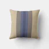 ブルーモダンベージュストライプの装飾用クッション クッション (裏面)