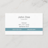 ブルーモダンホワイトクラッシー実在エテート名刺 名刺 (裏面)