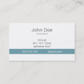 ブルーモダンホワイトクラッシー実在エテート名刺 名刺 (裏面)