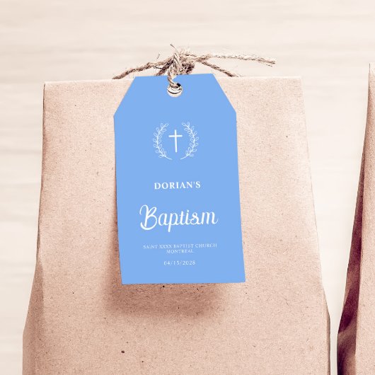 ブルーモダンボーイ | バプテスマ | お願い ギフトタグ