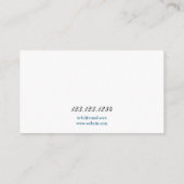 ブルーモダンマウンテンズシルエットマッサージセラピー 名刺 (裏面)