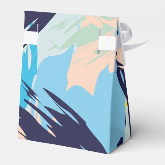 ブルーモダンマリタイムモノグラム結婚式の引き出物 フェイバーボックス (裏面サイド)