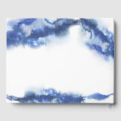 ブルーモダンマーブル海グラデーションバー(ユダヤ教の)バル・ミツバー ゲストブック (裏面)