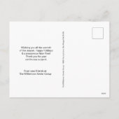 ブルーモダンミニマルリースJOYビジネスロゴ シーズンポストカード (裏面)