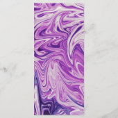 ブルーモダンミニマル銀河系抽象芸術ア結婚ート メニュー (裏面)