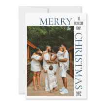 ブルーモダンメリークリスマス写真