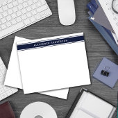 ブルーモダンメンズノートカパーソナライズされたード ノートカード