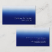 ブルーモダンユニークトレンディー 名刺 (正面/裏面)