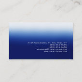 ブルーモダンユニークトレンディー 名刺 (裏面)