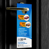 ブルーモダンラグジュアリーカーレンタルレンタカー ドアノブサイン