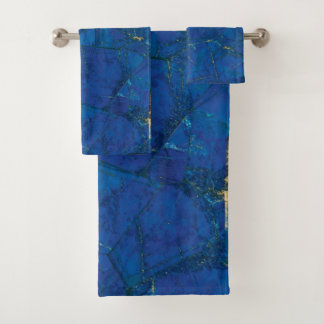 ブルーモダンラピスラズリ バスタオルセット