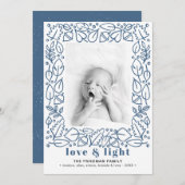 ブルーモダンラブ&ライトハヌカー写真 シーズンカード (正面/裏面)