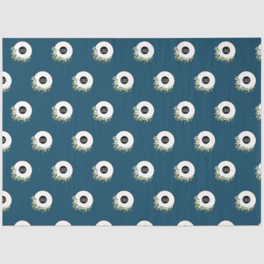 ブルーモダンリースカスタム会社のロゴ 薄葉紙 (正面)