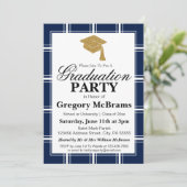 ブルーモダン卒業党招待状 招待状 (スタンド正面)