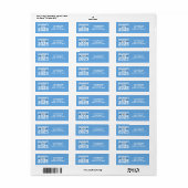 ブルーモダン卒業式差出人住所ラベル ラベル (フルシート)