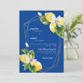 ブルーモダン地中海のレカラフルモン 招待状 (スタンド正面)