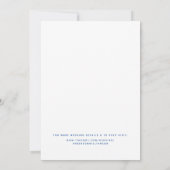 ブルーモダン地中海のレカラフルモン 招待状 (裏面)