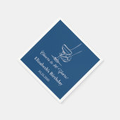 ブルーモダン応援30年誕生日ナプキンス スタンダードカクテルナプキン (角)