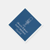 ブルーモダン応援30年誕生日ナプキンス スタンダードカクテルナプキン (角)