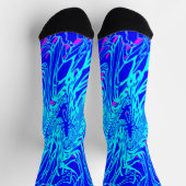 ブルーモダン抽象芸術ア絵を描ート ソックス (上部)