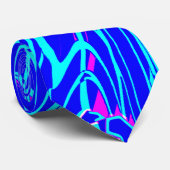 ブルーモダン抽象芸術ア絵を描ート ネクタイ (ロール)