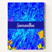 ブルーモダン抽象芸術ア絵を描ート ノートブック (裏面)