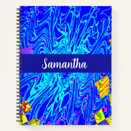 ブルーモダン抽象芸術ア絵を描ート ノートブック