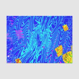 ブルーモダン抽象芸術ア絵を描ート 薄葉紙