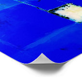 ブルーモダン抽象芸術ポスター装飾美術プリント ポスター (角)