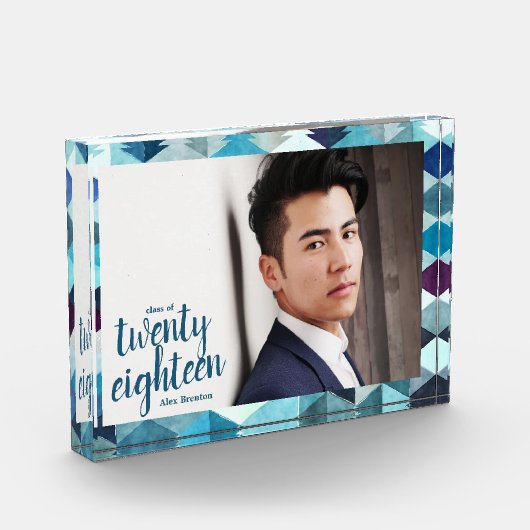 ブルーモダン抽象芸術大学院写真集クラス フォトブロック (左)