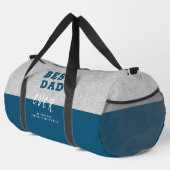 ブルーモダン最高のパパ永遠の父の日 ダッフルバッグ (右コーナー)