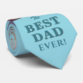 ブルーモダン最高のパパEver Father's Day 2 Photos ネクタイ (ロール)