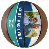 ブルーモダン最高のパパEver Photo Father バスケットボール (縦)