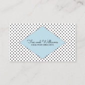 ブルーモダン水玉模様名刺 名刺 (正面)