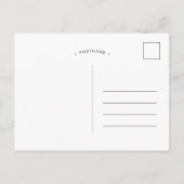 ブルーモダン男の赤ちゃんフォトバプテスマ ポストカード (裏面)